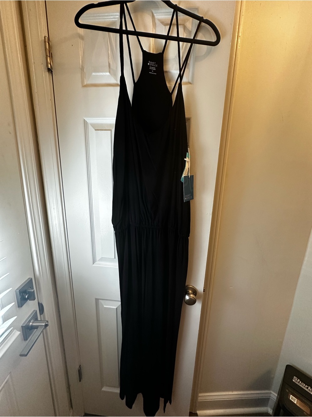 Market & Spruce Black Spaghetti-Strap Maxi Dress